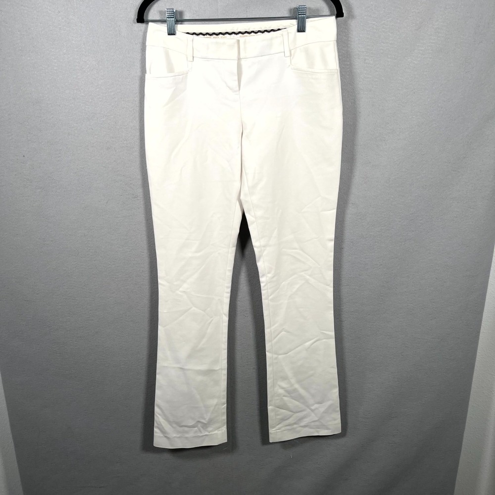 Express Design Studio Editor Dress Pants Womens 2R White Bootcut Leg Career